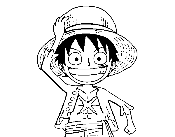 Desenho de Luffy para Colorir