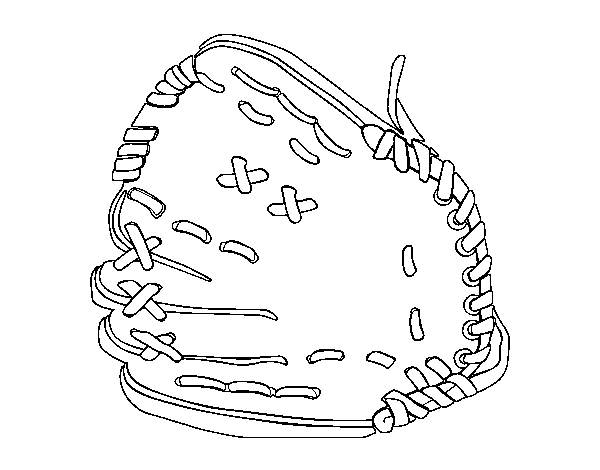 Desenho de Luva de beisebol para Colorir