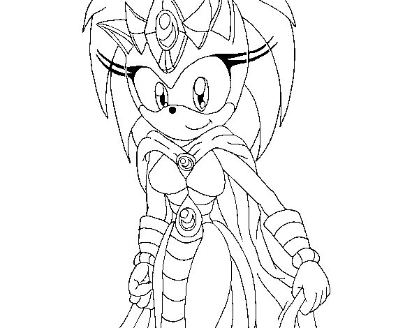 Desenho de Mãe do Sonic para Colorir