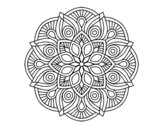 Desenho de Mandala alhambra para colorear
