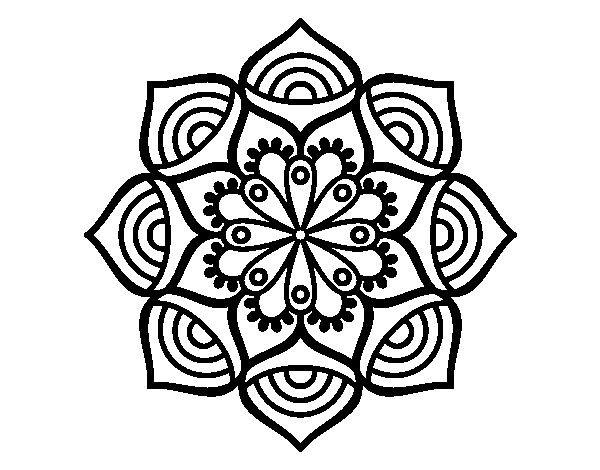 Desenho de Mandala crescimento exponencial para Colorir