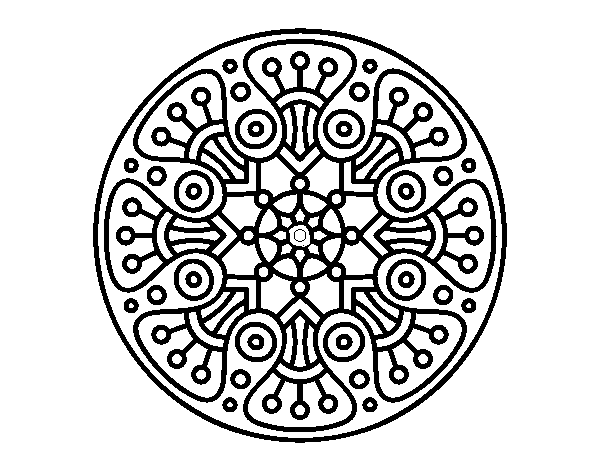 Desenho de Mandala crop circle para Colorir