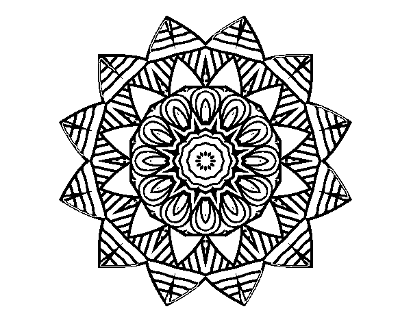 Desenho de Mandala de fruto para Colorir