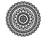 Desenho de Mandala étnica para colorear