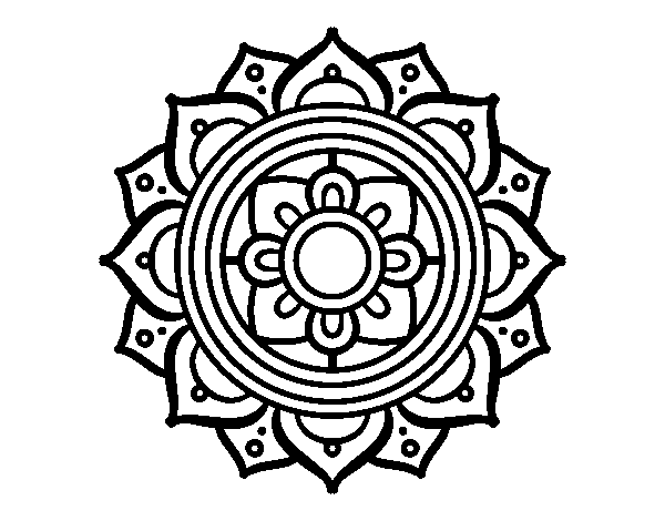 Desenho de Mandala mosaico griego para Colorir