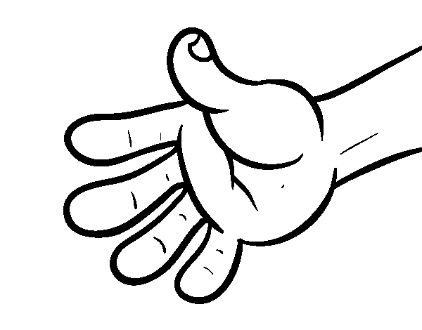 Desenho de Mão humana para Colorir