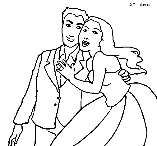 Desenho de Marido e esposa para Colorir