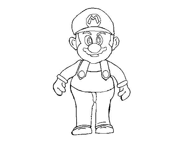 Desenho de Mario para Colorir