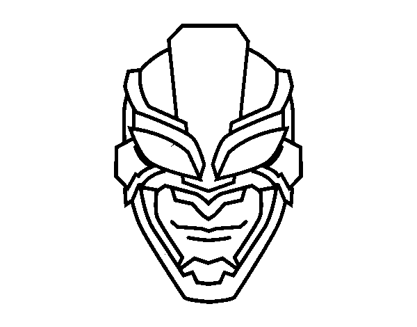 Desenho de Máscara de super herói para Colorir