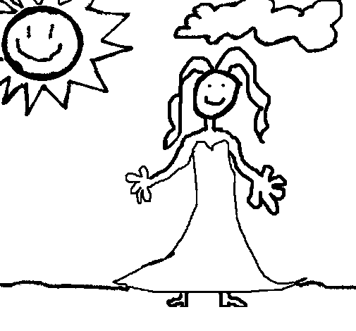 Desenho de Menina II para Colorir