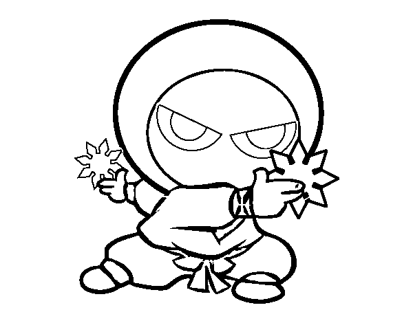 Desenho de Menino ninja para Colorir