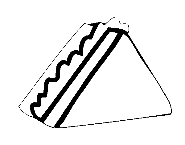 Desenho de Metade do sanduíche para Colorir