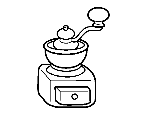 Desenho de Moedor de café para Colorir