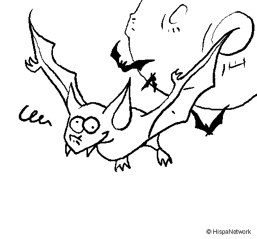 Desenho de Morcego louco para Colorir