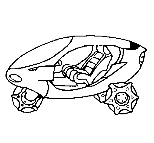 Desenho de Moto espacial para Colorir