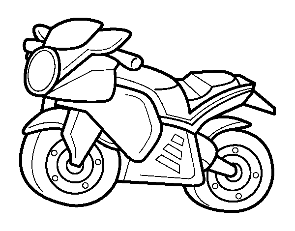 Desenho de Moto esportiva para Colorir