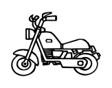 Desenho de Motocicleta harley para colorear