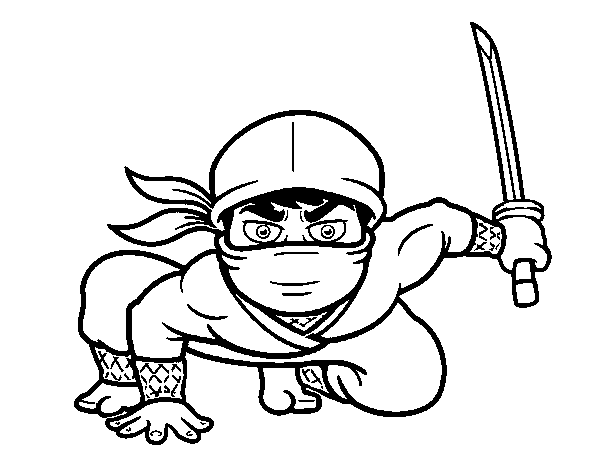 Desenho de Ninja japonês para Colorir