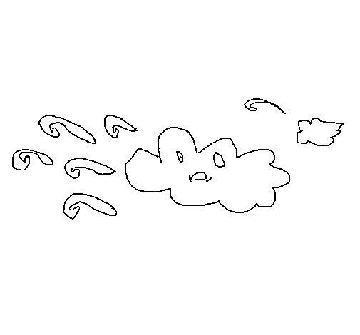 Desenho de Nuvem para Colorir
