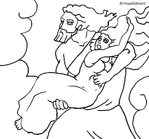 Desenho de O rapto de Perséfone para Colorir