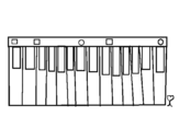 Desenho de Órgão musical para colorear