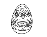 Desenho de Ovo da páscoa com diamantes para colorear