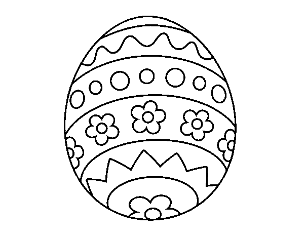 Desenho de Ovo de páscoa DIY para Colorir