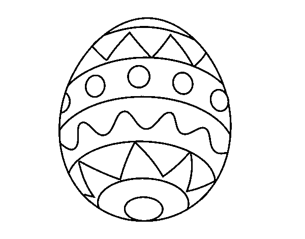 Desenho de Ovo de Páscoa infantil para Colorir
