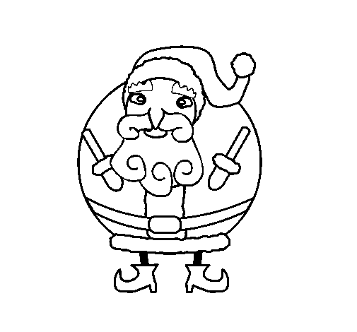 Desenho de Pai Natal para Colorir