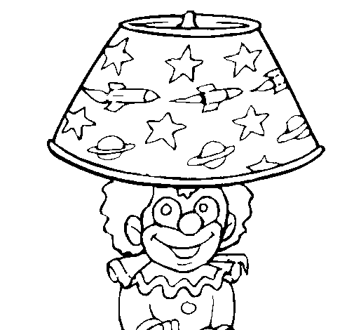 Desenho de Palhaço lâmpada para Colorir