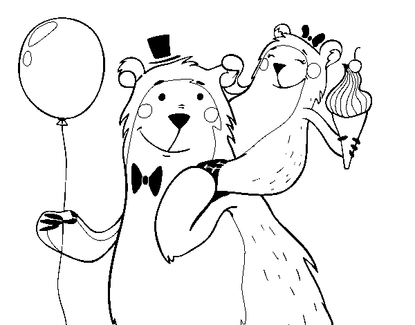 Desenho de Papá urso para Colorir