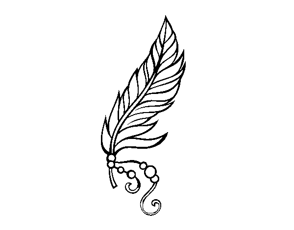 Desenho de Pena apache para Colorir