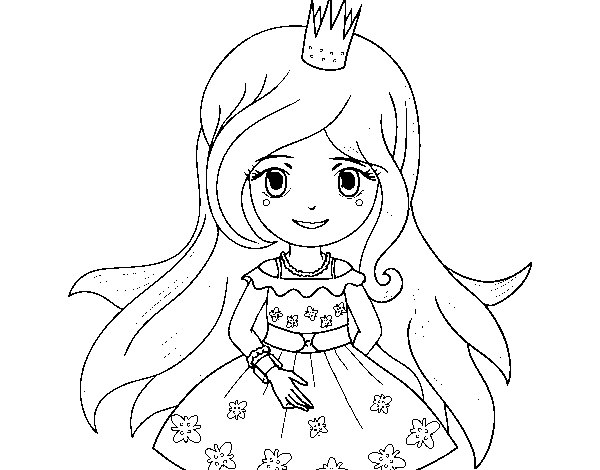 Desenho de Princesa primavera para Colorir