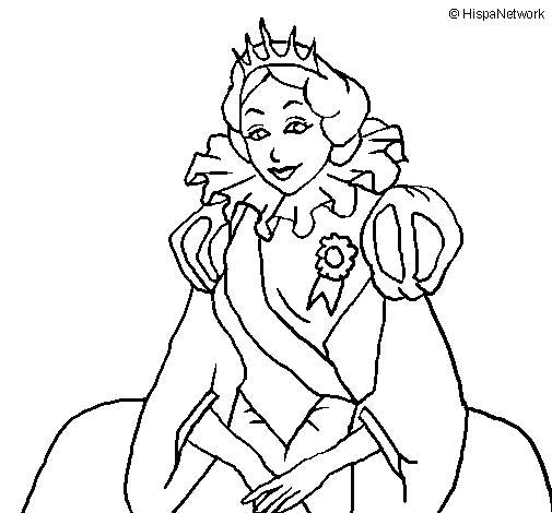 Desenho de Princesa real para Colorir