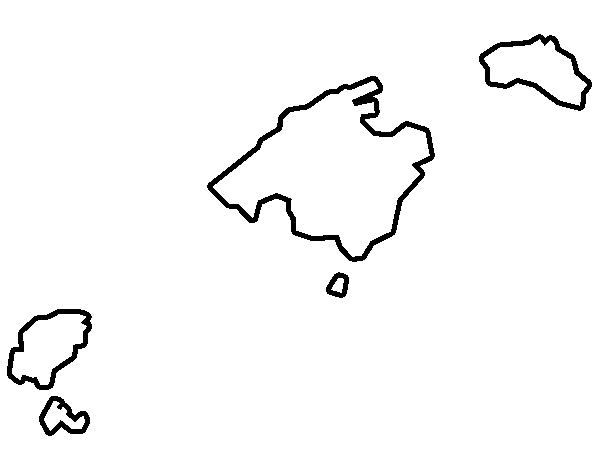 Desenho de Província Islas Baleares para Colorir