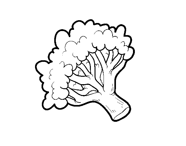 Desenho de Ramo brócoli para Colorir