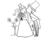 Dibujo de Recém-casados príncipes