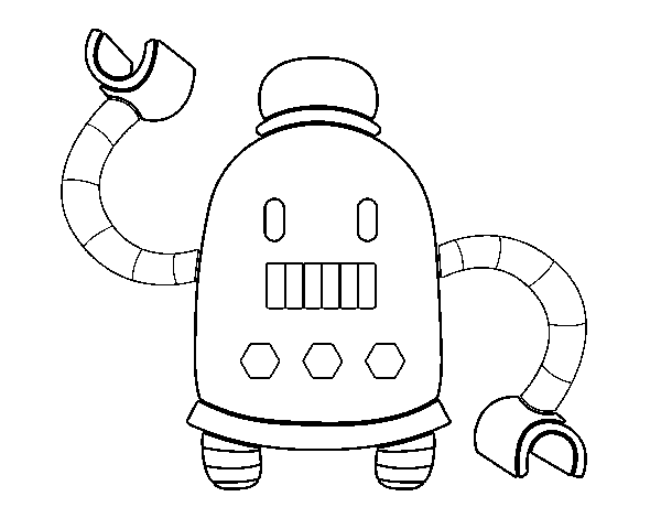 Desenho de Robô com braços longos para Colorir