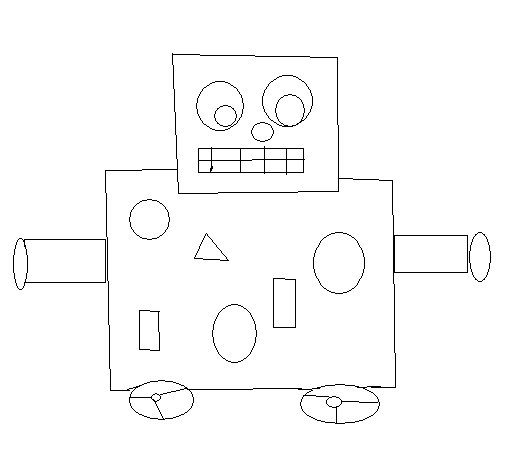 Desenho de Robô para Colorir