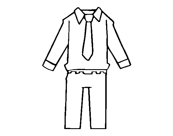 Desenho de Roupa de homem para Colorir