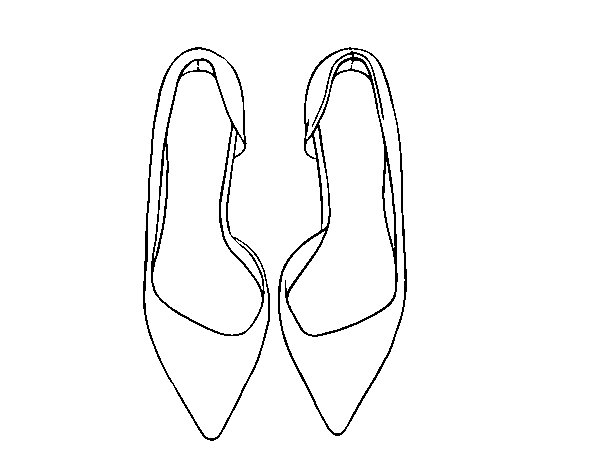 Desenho de Sapatos de senhora para Colorir