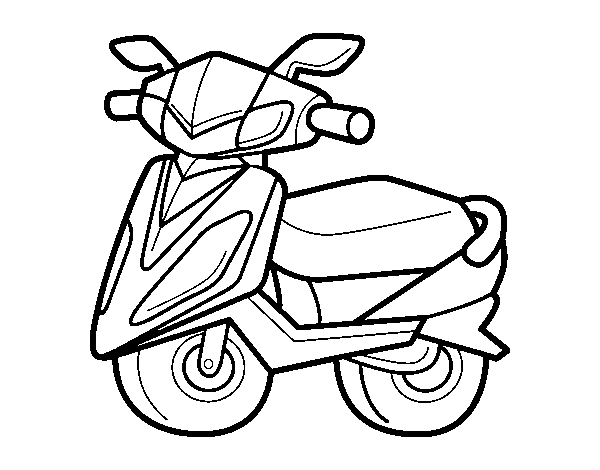 Desenho de Scooter para Colorir