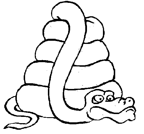 Desenho de Serpente grande para Colorir