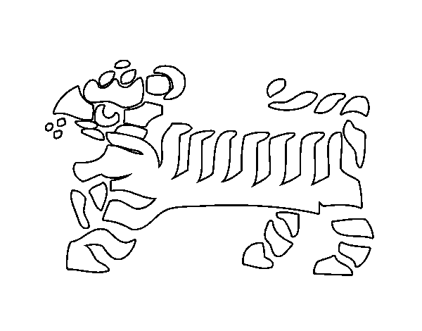 Desenho de Signo do Tigre para Colorir