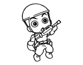 Dibujo de Soldado militar