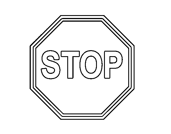 Desenho de  Stop para Colorir