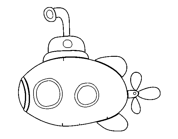 Desenho de Submarino científico para Colorir