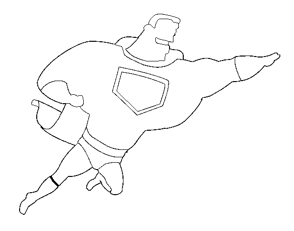 Desenho de Super herói enorme para Colorir