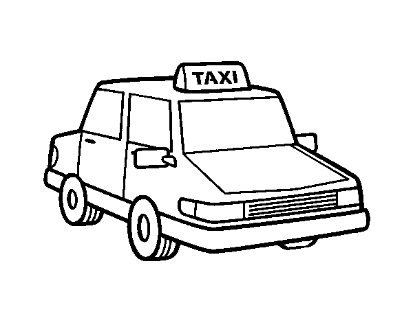 Desenho de Táxi urbano para Colorir