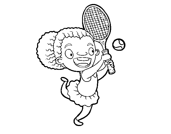 Desenho de Tenista para Colorir